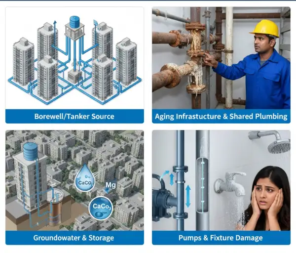 Why Hard Water Problems Are Common in Apartments