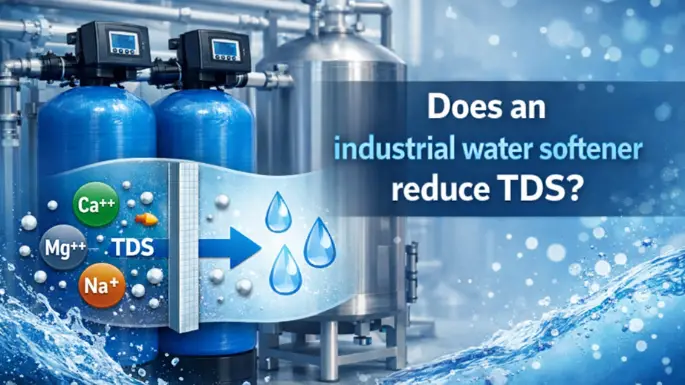 does an industrial water softener reduce TDS